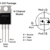 Transistor MOSFET IRF840N 500V 8A