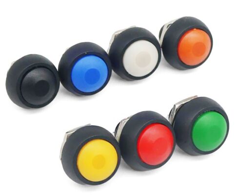 Pulsador Redondo convexo 12mm - Varios Colores