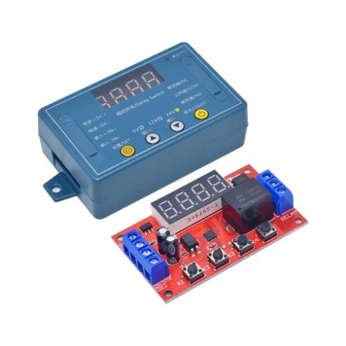 Módulo de relé de retardo de tiempo DC 10A con carcasa- 5V-12V - Image 2